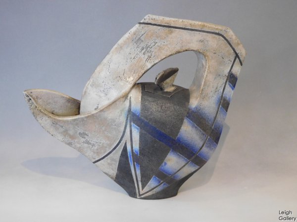 David Howard Jones - Raku Teapot form